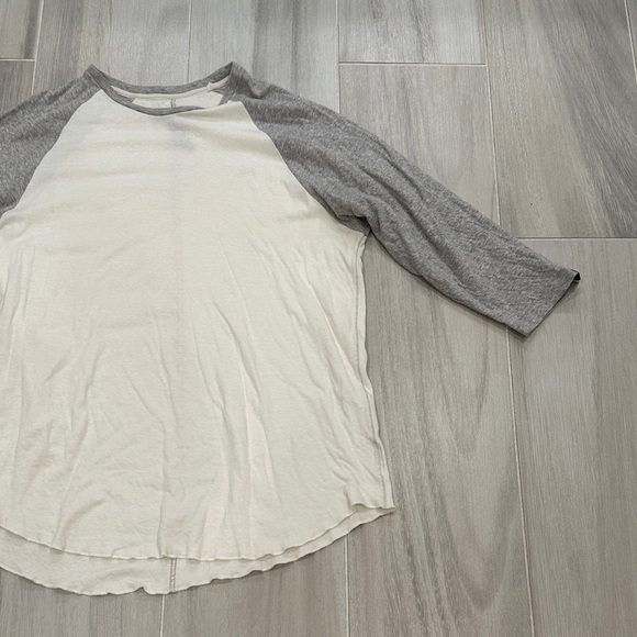 Rag & Bone Men’s Large Gray and Cream Baseball Style 3/4 Sleeve Tee - Picture 5 of 11